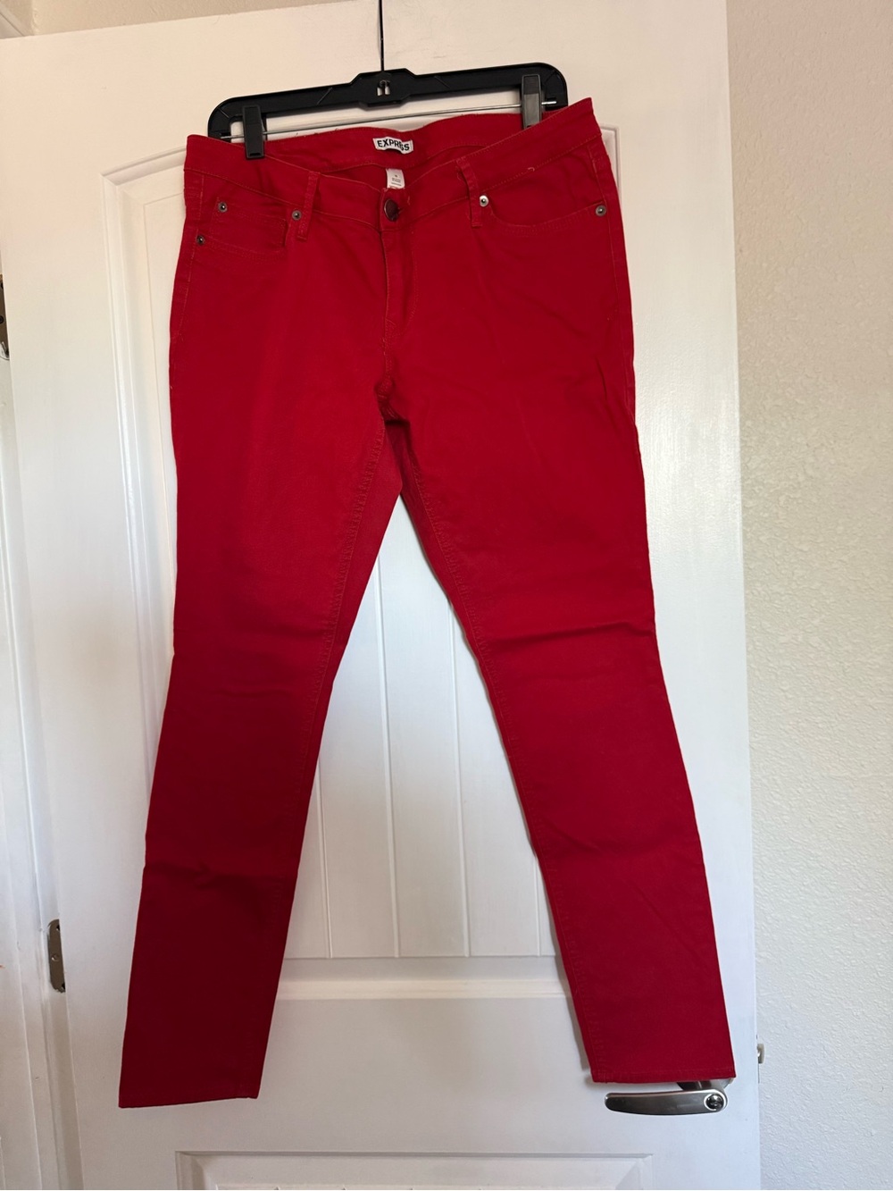 Express Women's Skinny Jeans in Vibrant Red